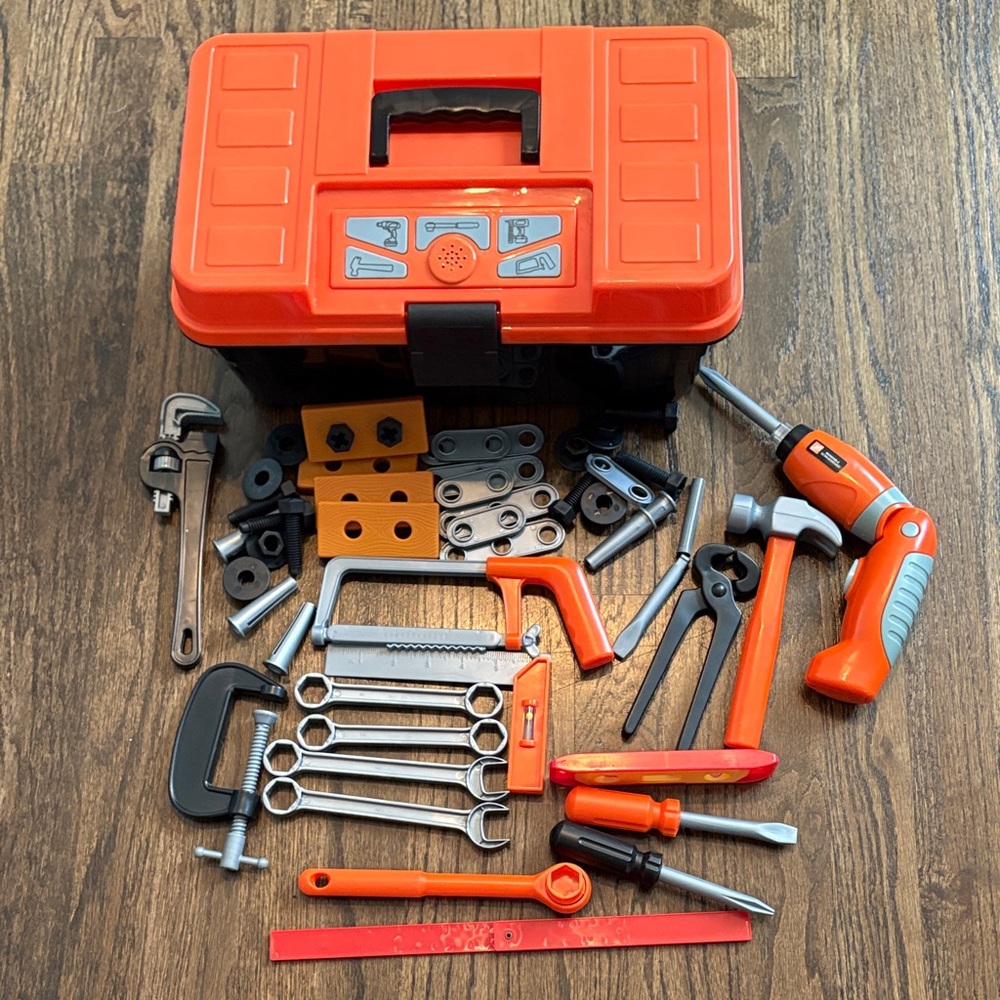 Home Depot Interactive Tool Set with Orange Toolbox